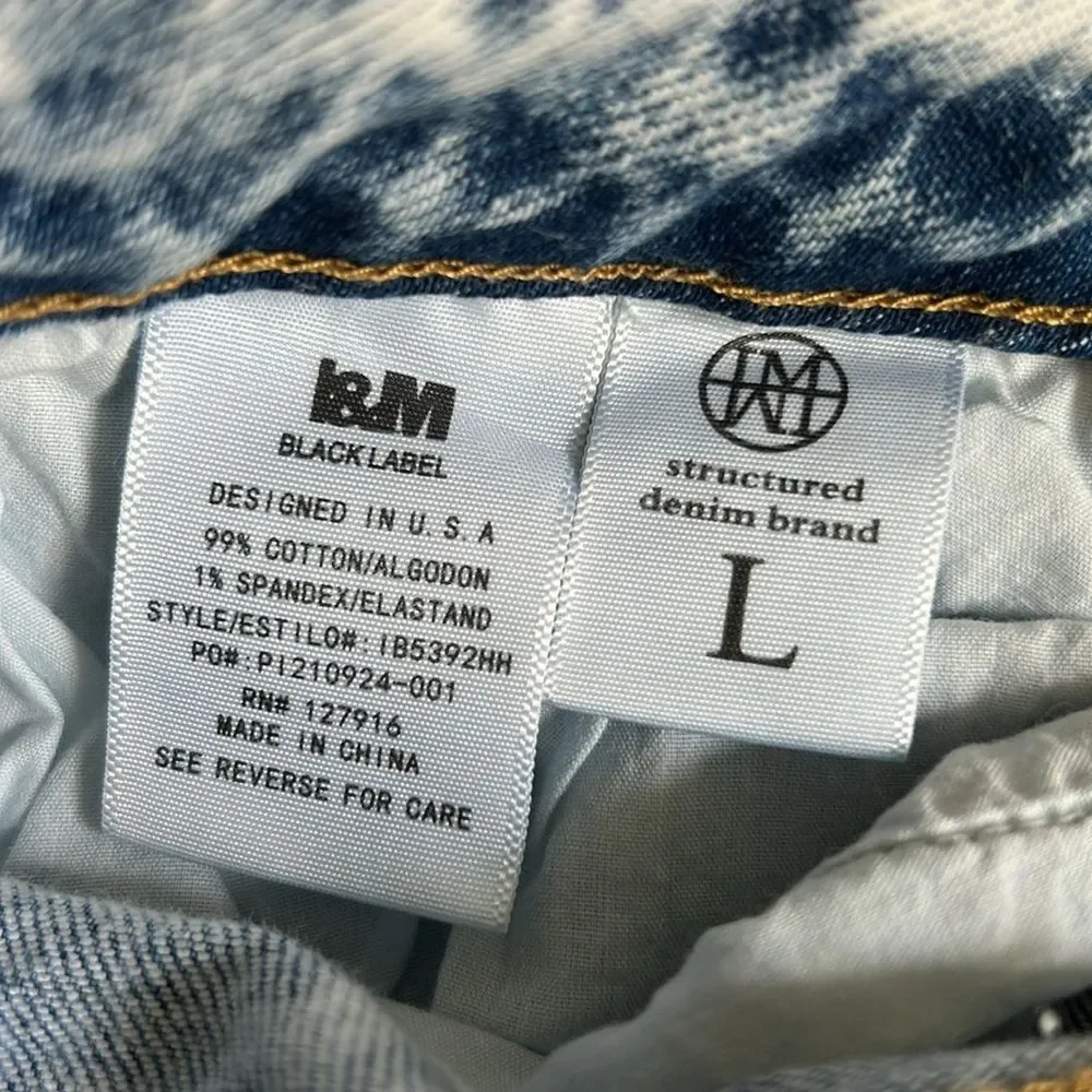 l&M Cut Off Lightwash Denim Shorts Large New - Picture 6 of 12
